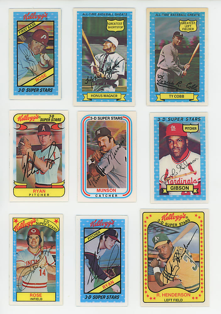 1972-1982 Kellogg's Collection (436) with Several Complete/Near Sets Including 1972 All-Time Baseball Greats Set