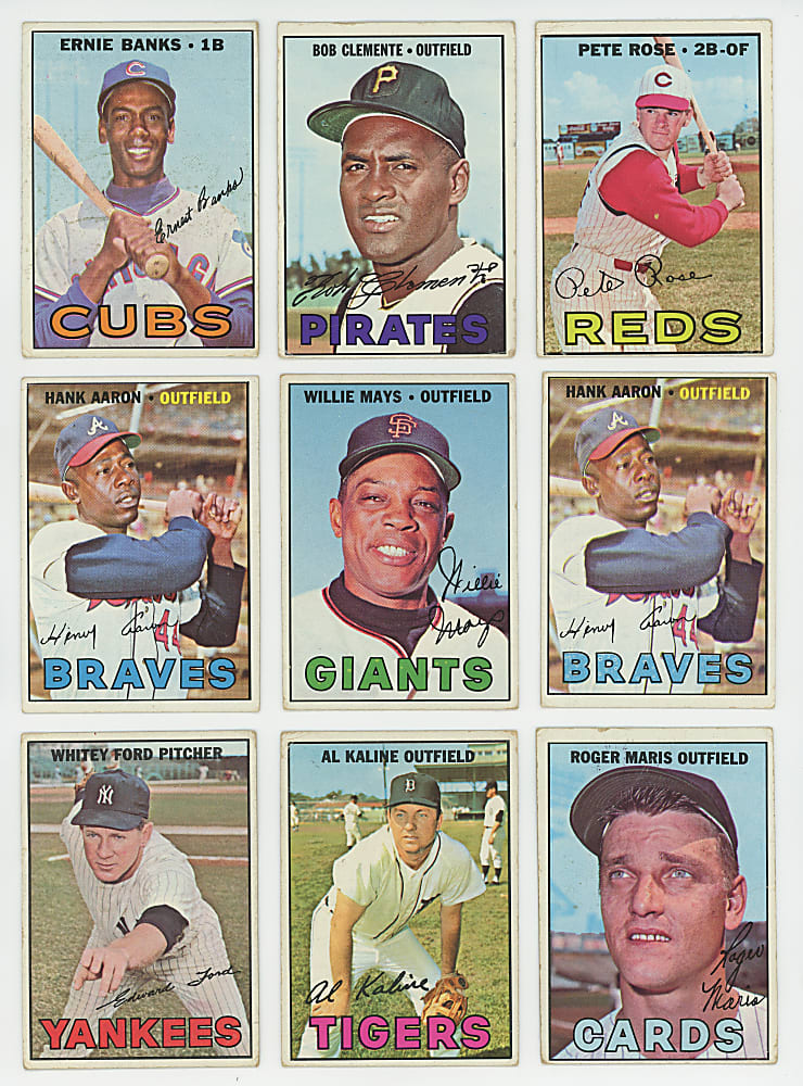1967 Topps Singles Collection (530) with Many Hall of Famers Including (2) Aaron, Clemente & Mays