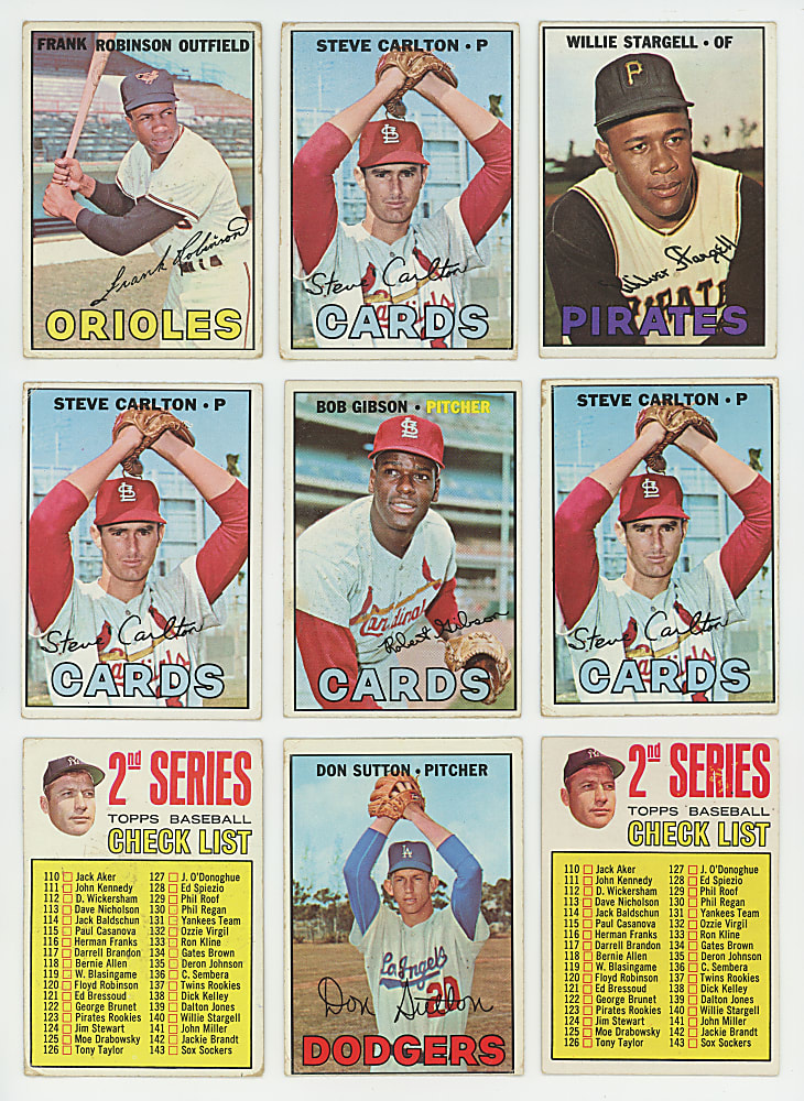 1967 Topps Singles Collection (530) with Many Hall of Famers Including (2) Aaron, Clemente & Mays