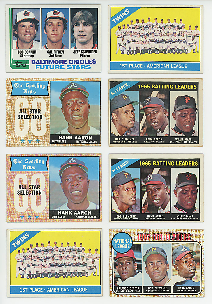 1958-1982 Shoebox Collection (420) with (120+) Hall of Famers Including Aaron, Clemente & Mays