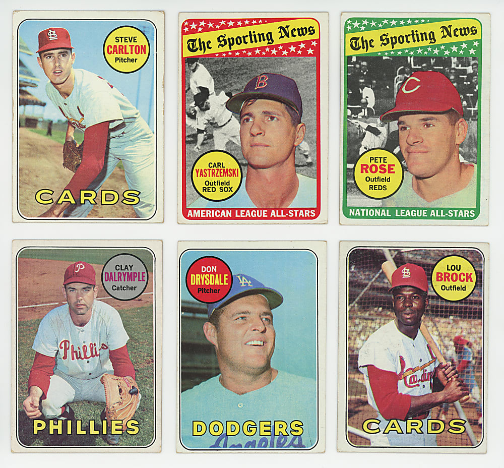 1969 Topps Starter Set (309/664) with Aaron, Clemente, R. Jackson Rookie & Mays