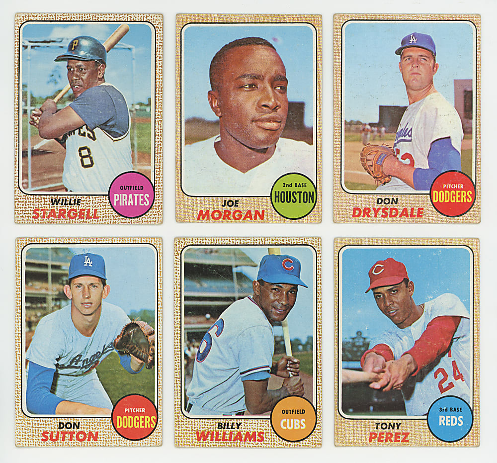 1968 Topps Starter Set (300/598) with Aaron, Bench Rookie, Clemente & Mays