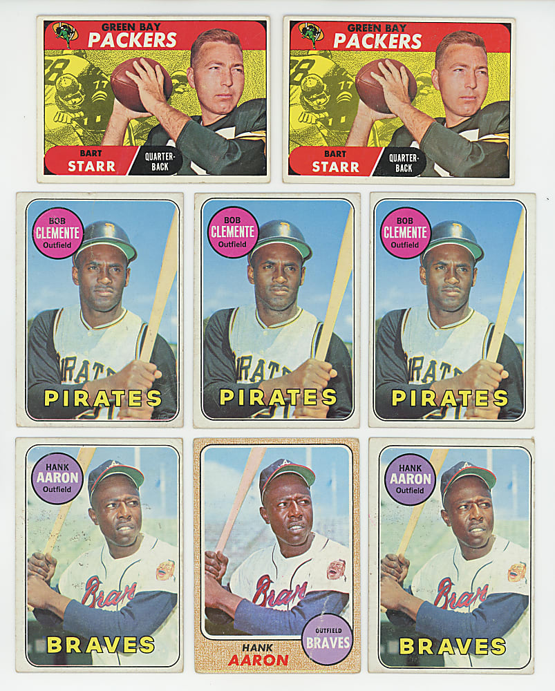 1968 & 1969 Topps Baseball and Football Shoebox Collection (975+) with (150+) Hall of Famers - Loaded!