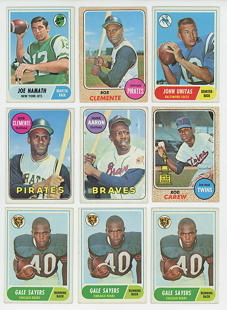 1968 & 1969 Topps Baseball and Football Shoebox Collection (975+) with (150+) Hall of Famers - Loaded!