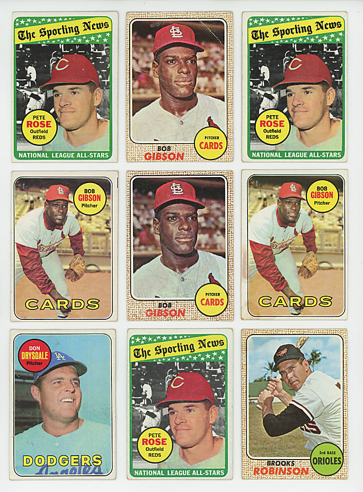 1968 & 1969 Topps Baseball and Football Shoebox Collection (975+) with (150+) Hall of Famers - Loaded!