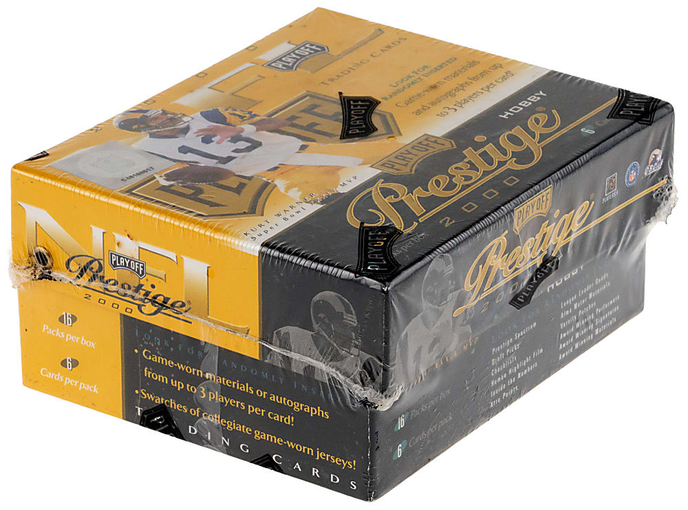 2000 Playoff Prestige Football Factory Sealed Hobby Box (16 Packs) - Tom Brady Rookie Year