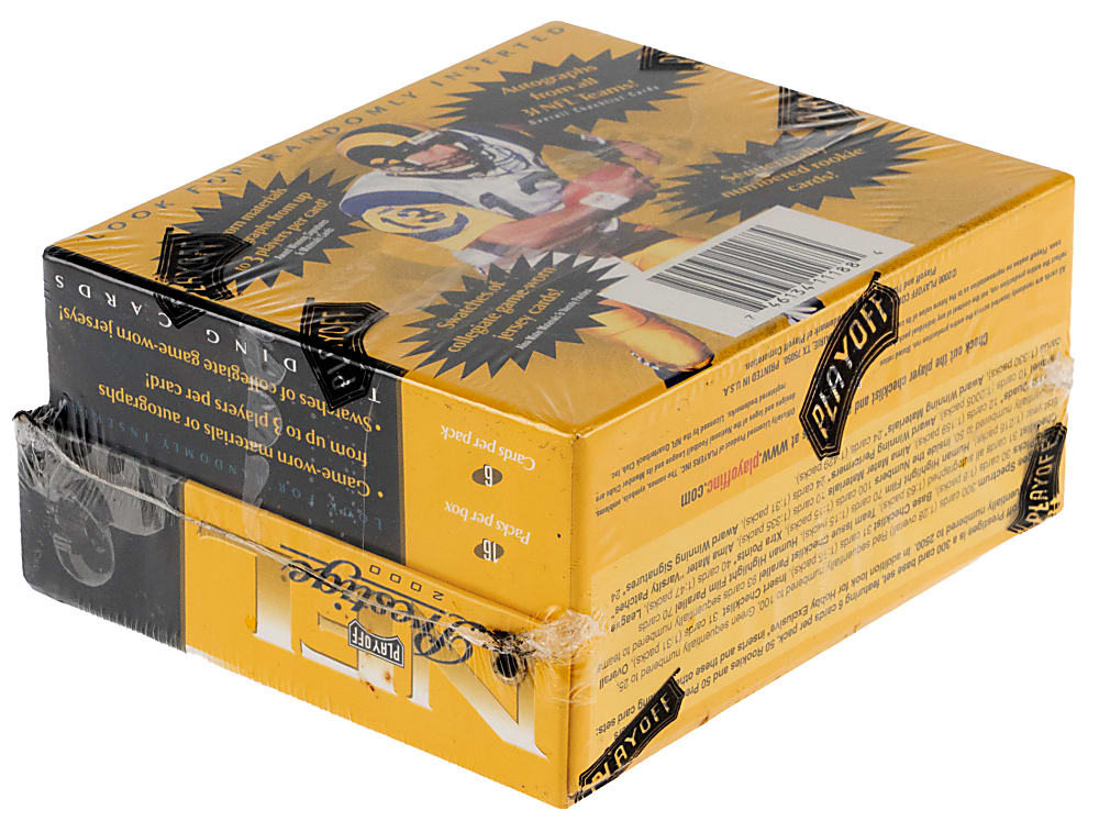 2000 Playoff Prestige Football Factory Sealed Hobby Box (16 Packs) - Tom Brady Rookie Year