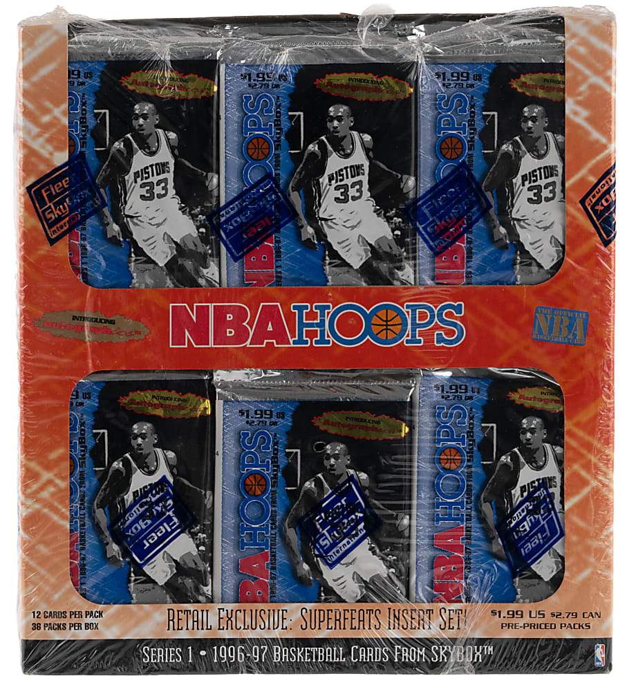 1996-1997 NBA Hoops Basketball Series 1 Factory Sealed Retail Box (36 Packs)
