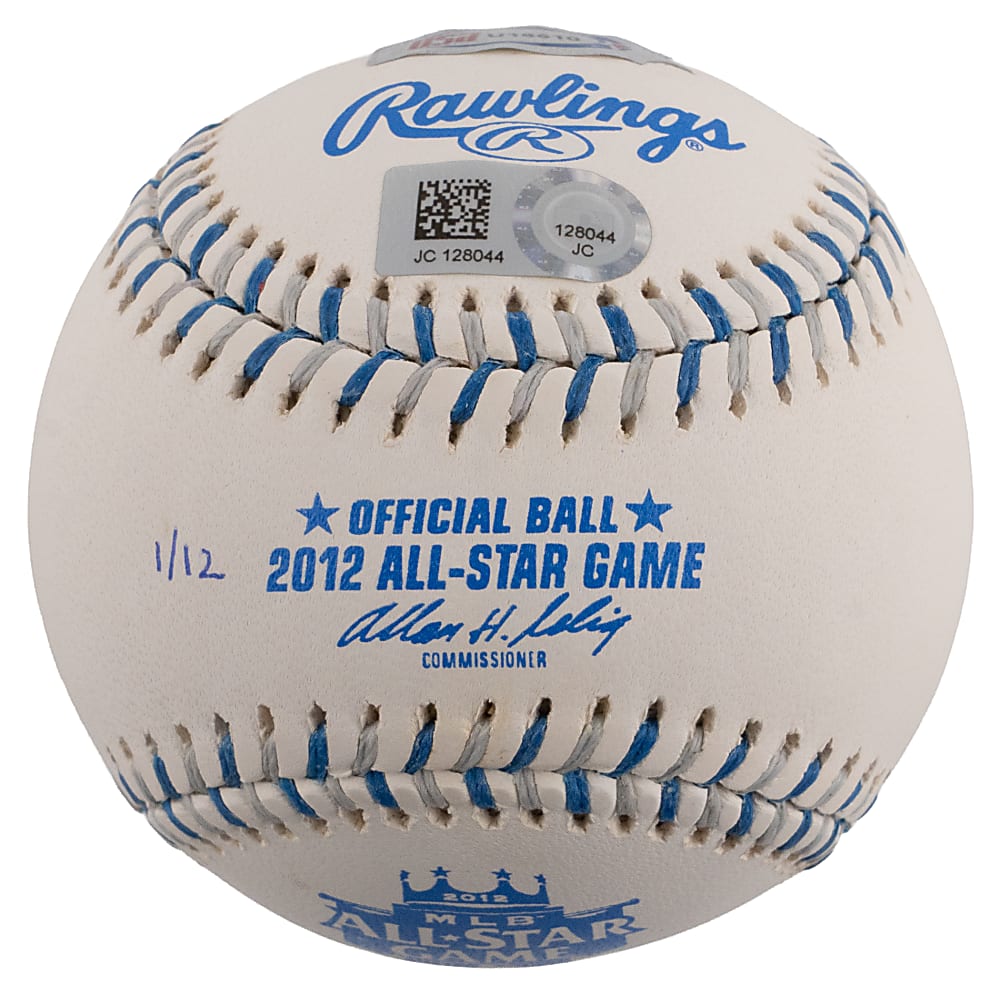 Mike Trout Signed 2012 All-Star Baseball Numbered "1/12" with Multiple Inscriptions - MLB Hologram Sticker
