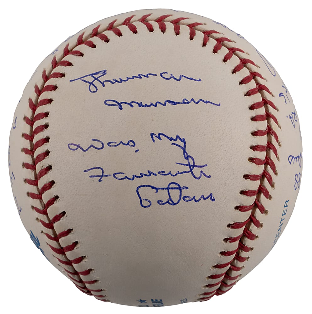 Ron Guidry Signed Stat Ball with Tremendous Inscriptions
