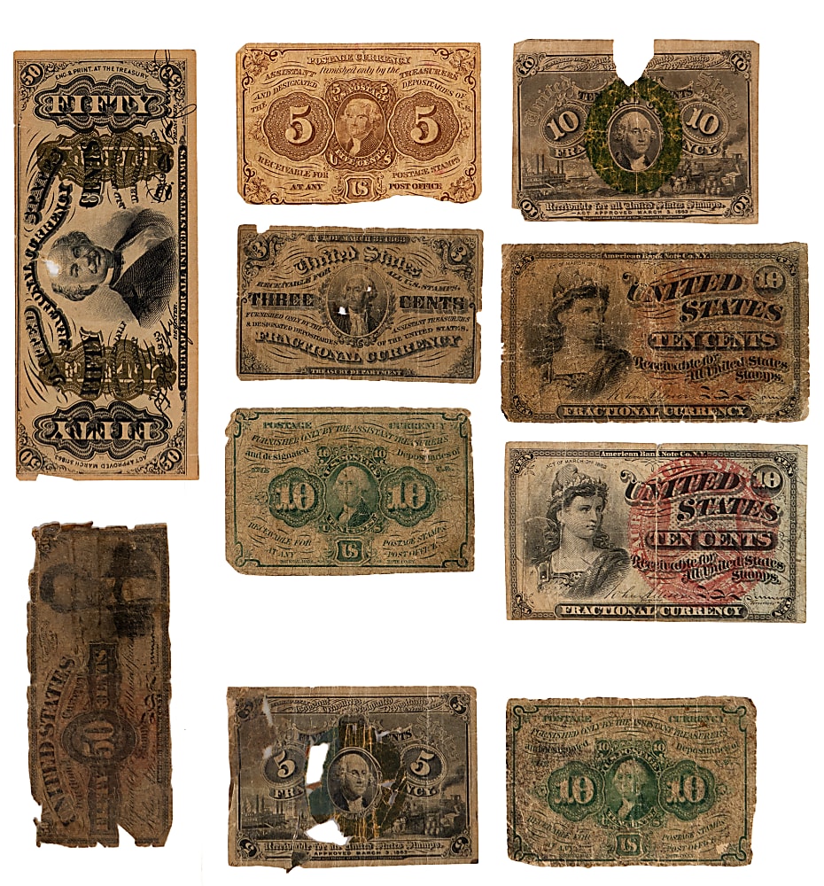 1862-1874 U.S. Fractional Currency Collection (24)
