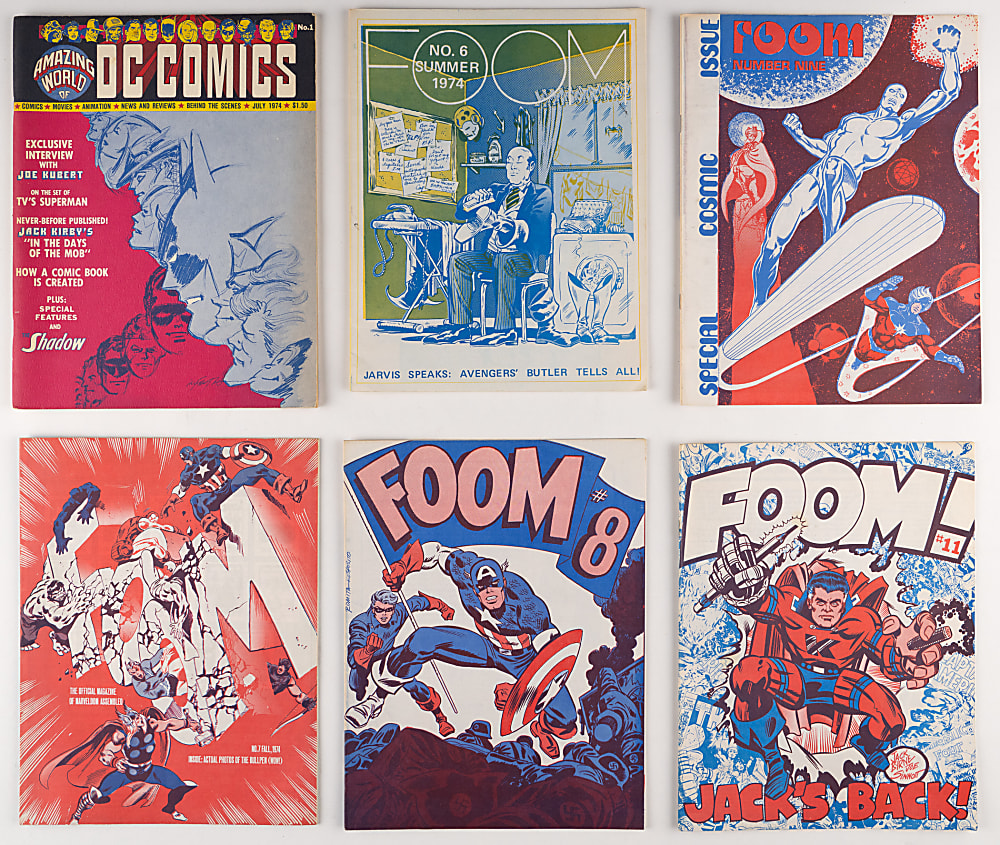 1969-1995 Comic Book Fanzine/Calendar/Oddball Collection (16) with Marvel Foom #10 New X-Men Cover