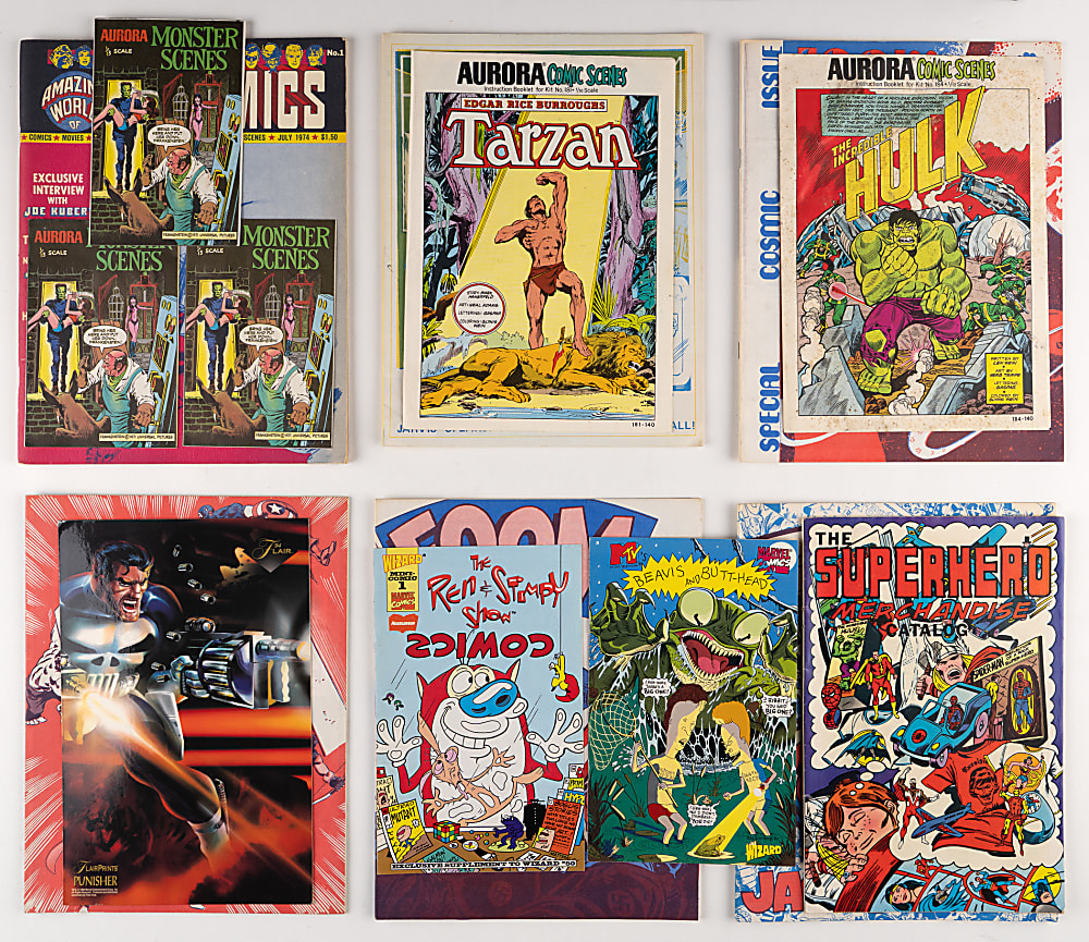 1969-1995 Comic Book Fanzine/Calendar/Oddball Collection (16) with Marvel Foom #10 New X-Men Cover