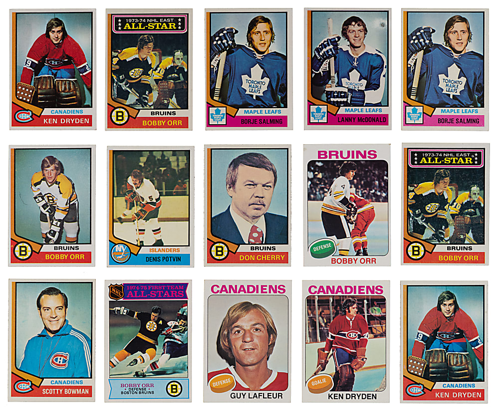 1974-1975 & 1975-1976 Topps Hockey Complete/Near Set Trio