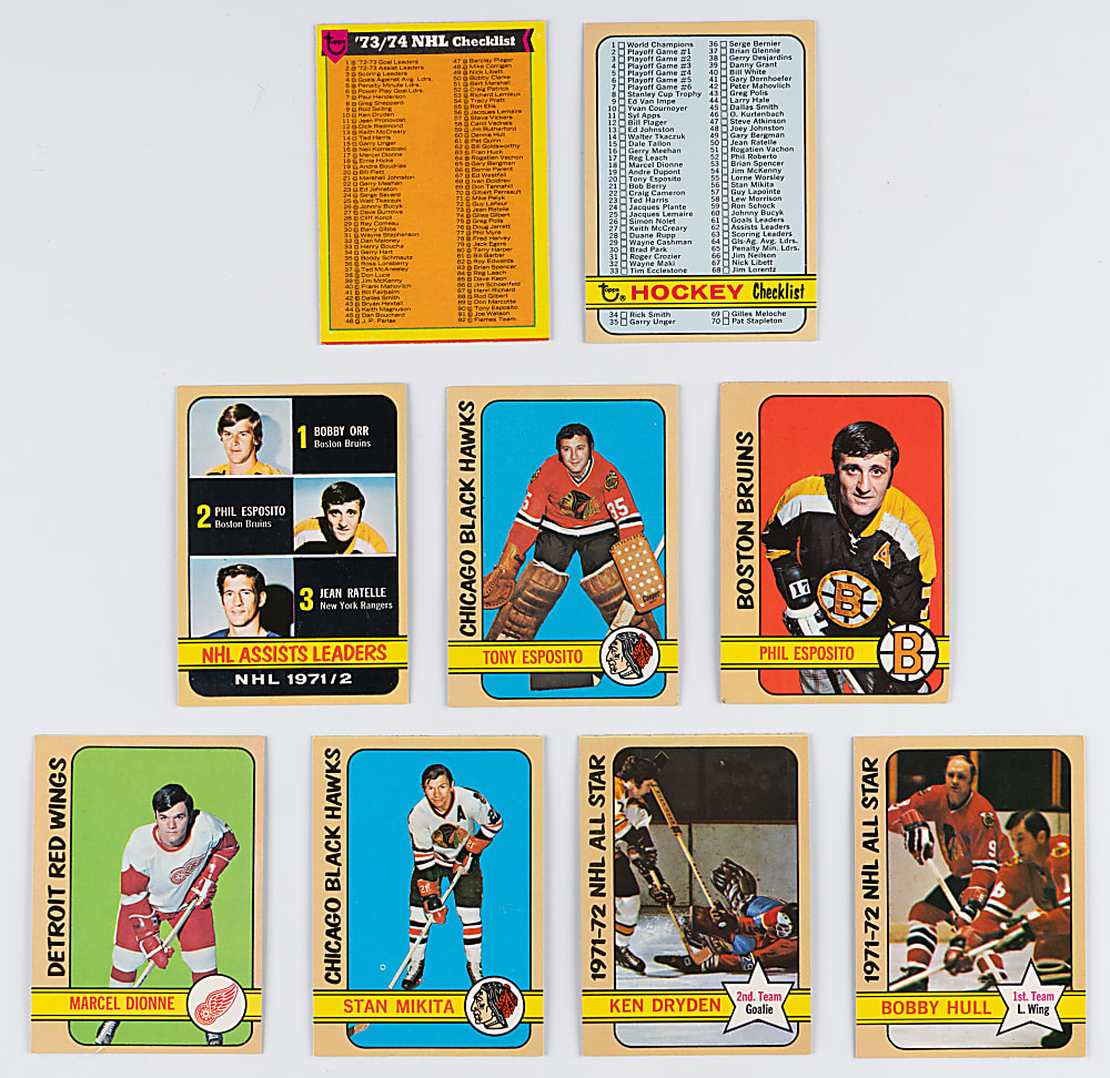 1972-1973 & 1973-1974 Topps Hockey Complete Set Pair - Clean!