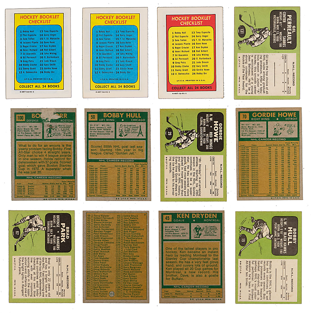1970-1971 & 1971-1972 Topps Hockey Complete/Near Set Trio