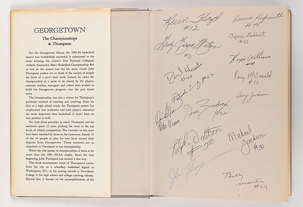 1962-1990 John Thompson/Georgetown Hoyas Multi-Signed Trio