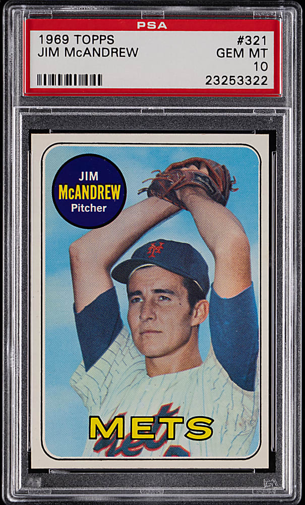 1969 Topps #321 Jim McAndrew PSA GEM MINT 10 - Population 1