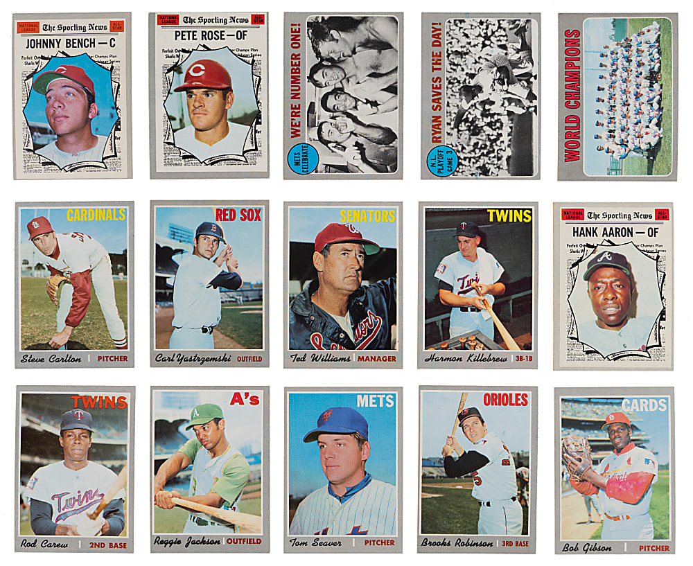 1970 Topps Complete Set (720) with #660 Johnny Bench PSA NM-MT 8 - Sharp!