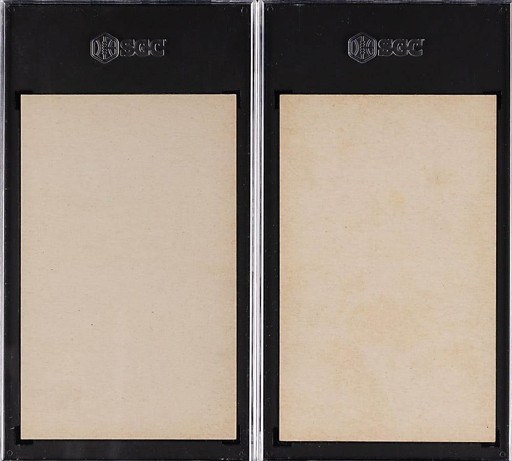 1939-1946 Salutation Exhibits Hall of Fame SGC EX 5 to EX+ 5.5 Graded Pair with Jimmie Foxx & Mel Ott