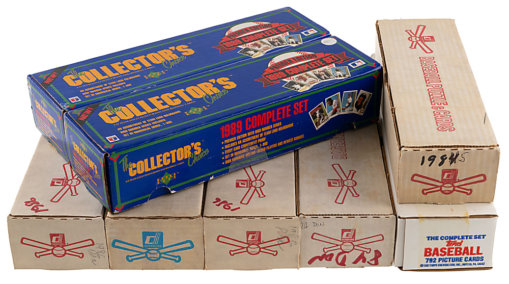 1982-1991 Baseball Factory Set Collection (28) with (2) 1989 Upper Deck & 1984 Donruss