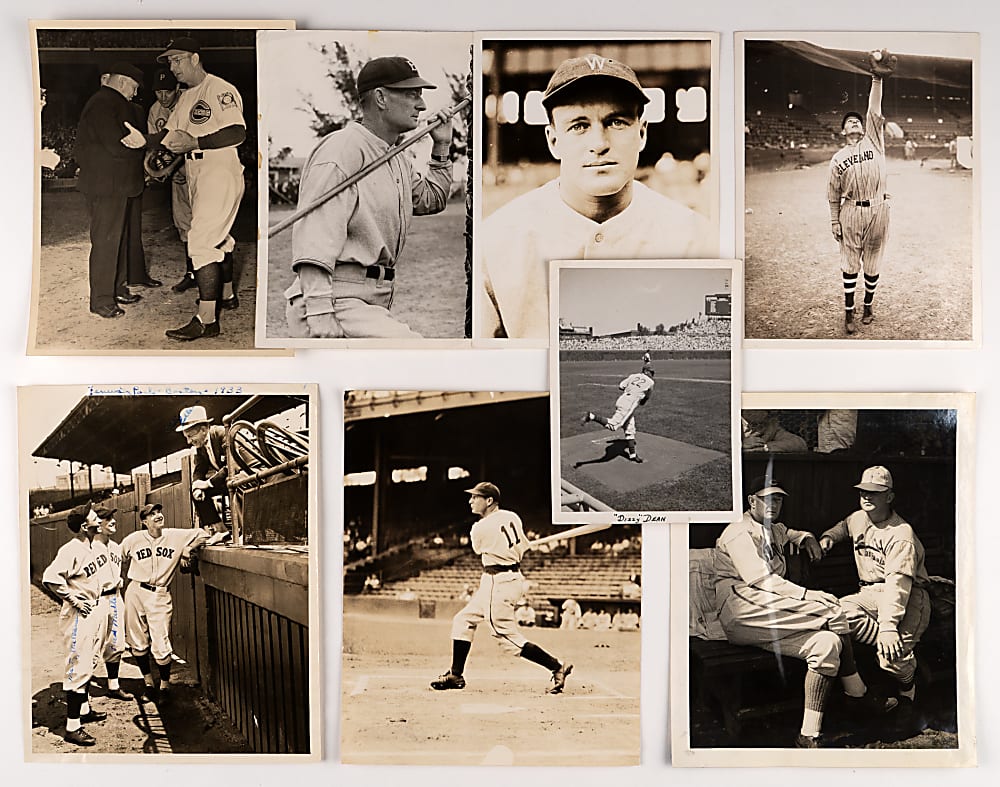 1930s Type I Hall of Famer Photos (16) with Collins, Maranville, Goslin and Dean