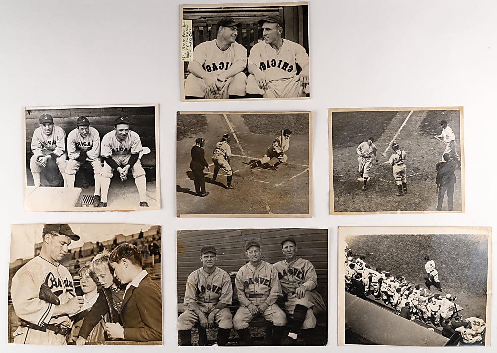 1930s Type I Hall of Famer Photos (16) with Collins, Maranville, Goslin and Dean