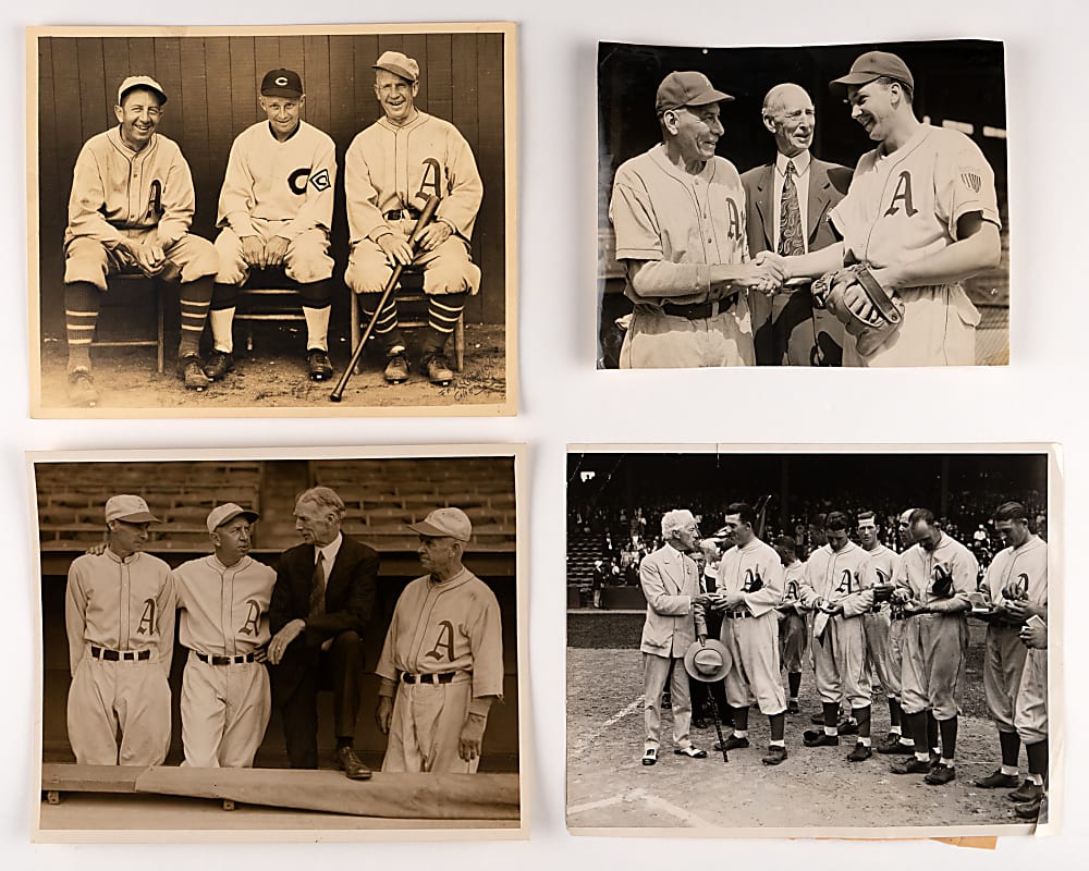 1920s-1940s Philadelphia Athletics Type I Photos (9) with Mack, Collins and Gleason