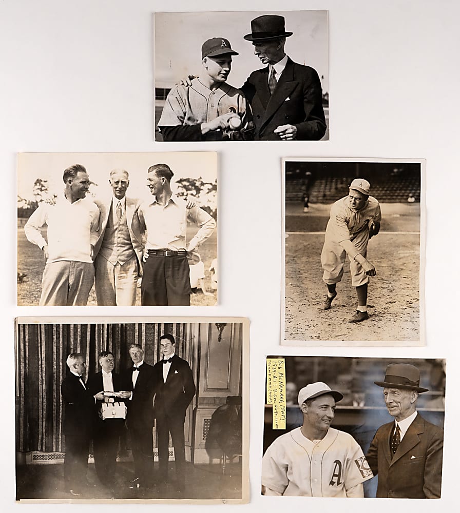 1920s-1940s Philadelphia Athletics Type I Photos (9) with Mack, Collins and Gleason