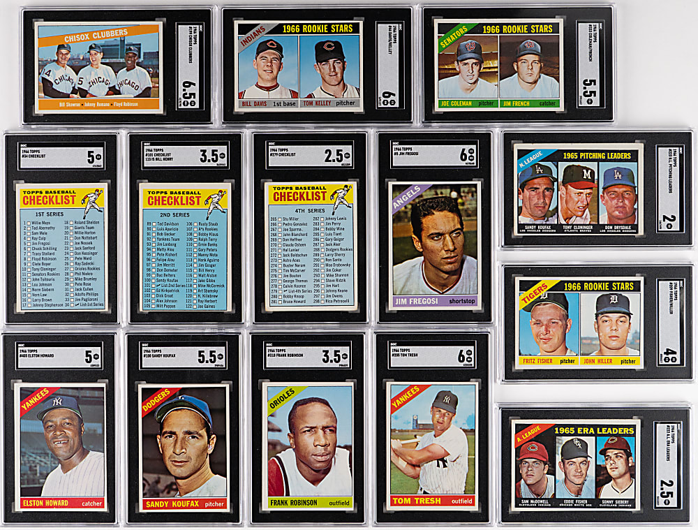 1966 Topps SGC Graded Collection (23) with #100 Sandy Koufax