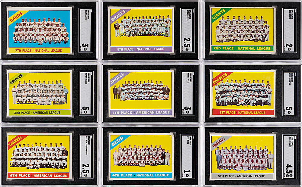 1966 Topps SGC Graded Collection (23) with #100 Sandy Koufax