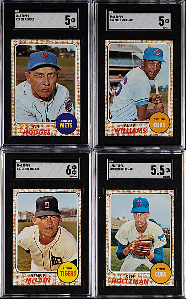 1968 Topps SGC Graded Collection (13) with (10) Hall of Famers Including Aaron, Mantle & Mays