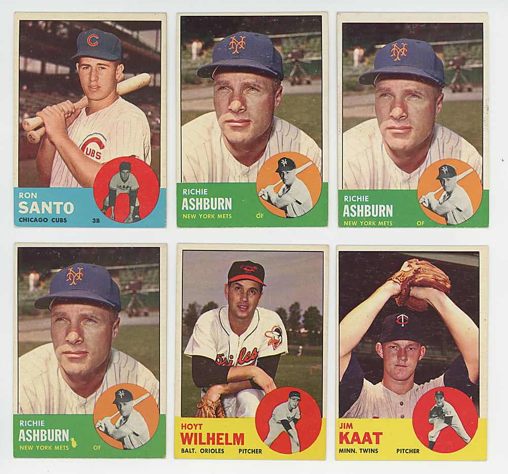 1963 Topps Singles Collection (125) with (19) Hall of Famers