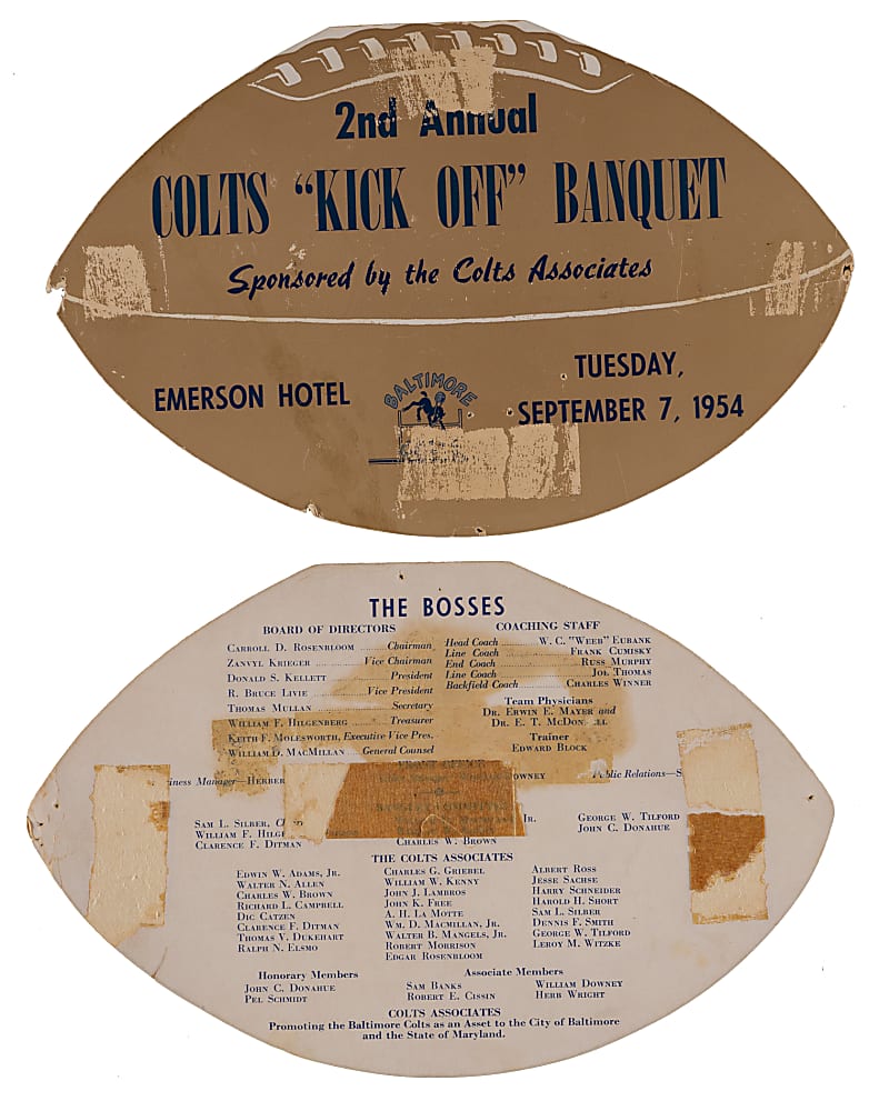 1954 Baltimore Colts Kick Off Banquet Program Signed by (32) Including Early Don Shula - Full JSA LOA