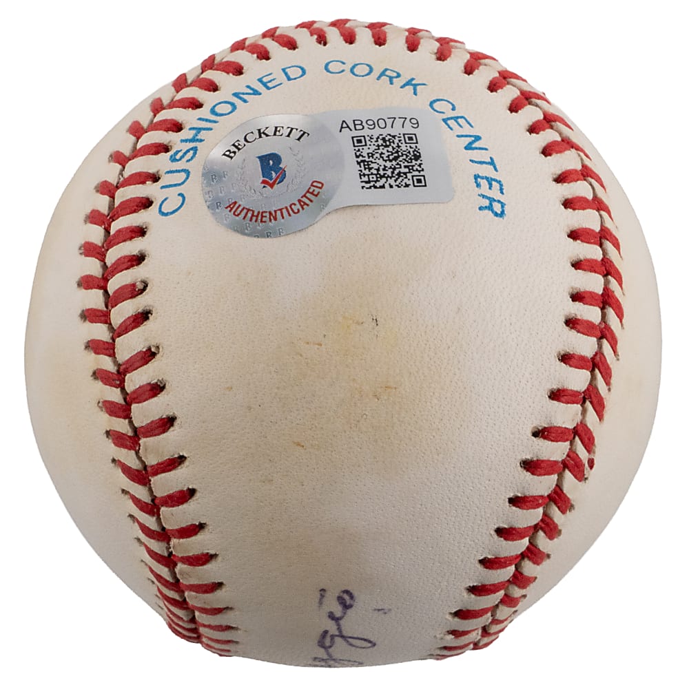 Joe DiMaggio Single-Signed OAL/Brown Baseball with Full Beckett LOA