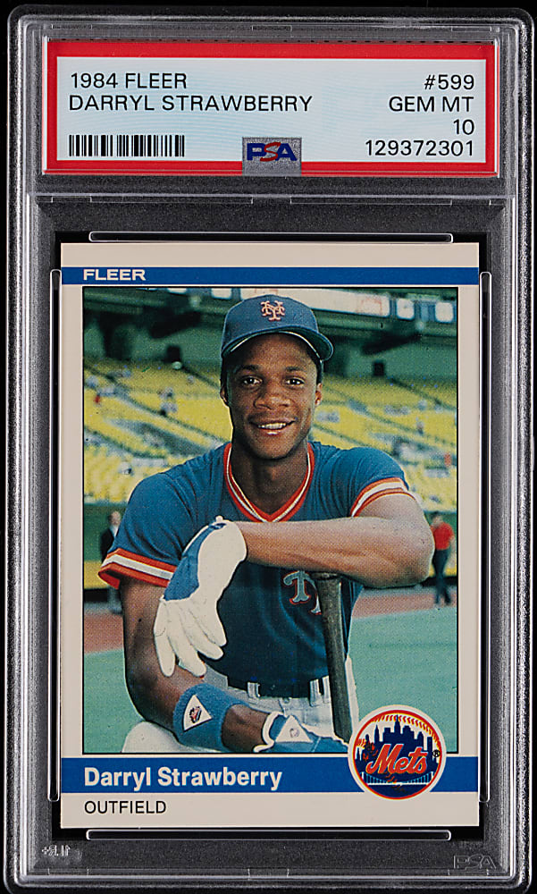 1984 Fleer #599 Darryl Strawberry Rookie PSA GEM MT 10
