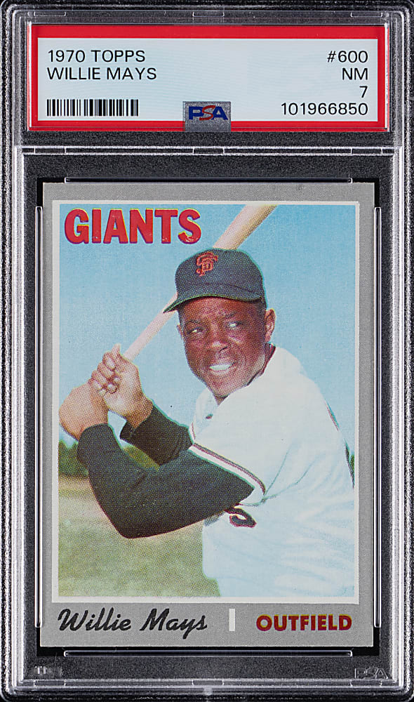 1970 Topps #600 Willie Mays PSA NM 7
