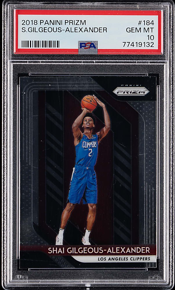 2018-2019 Panini Prizm Basketball #184 Shai Gilgeous-Alexander Rookie PSA GEM MT 10