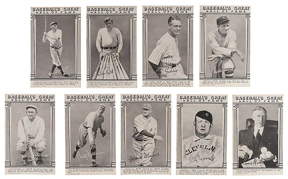 1948 Baseball's Great Hall of Fame Exhibits Complete Set (33)