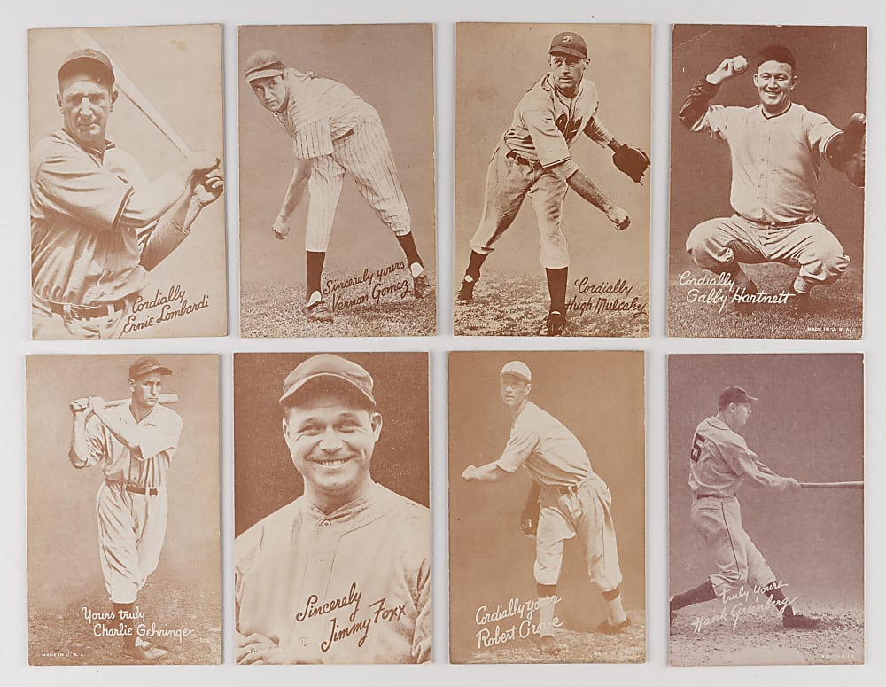 1939-1946 Salutation Exhibits Near Complete Set (73/83) with Both Ted Williams & Tough Shortprints