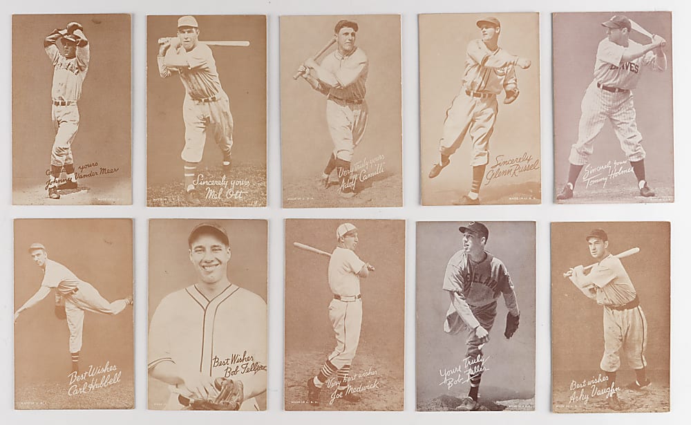 1939-1946 Salutation Exhibits Near Complete Set (73/83) with Both Ted Williams & Tough Shortprints
