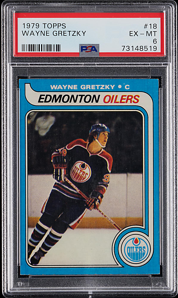 1979-1980 Topps Hockey #18 Wayne Gretzky Rookie PSA EX-MT 6