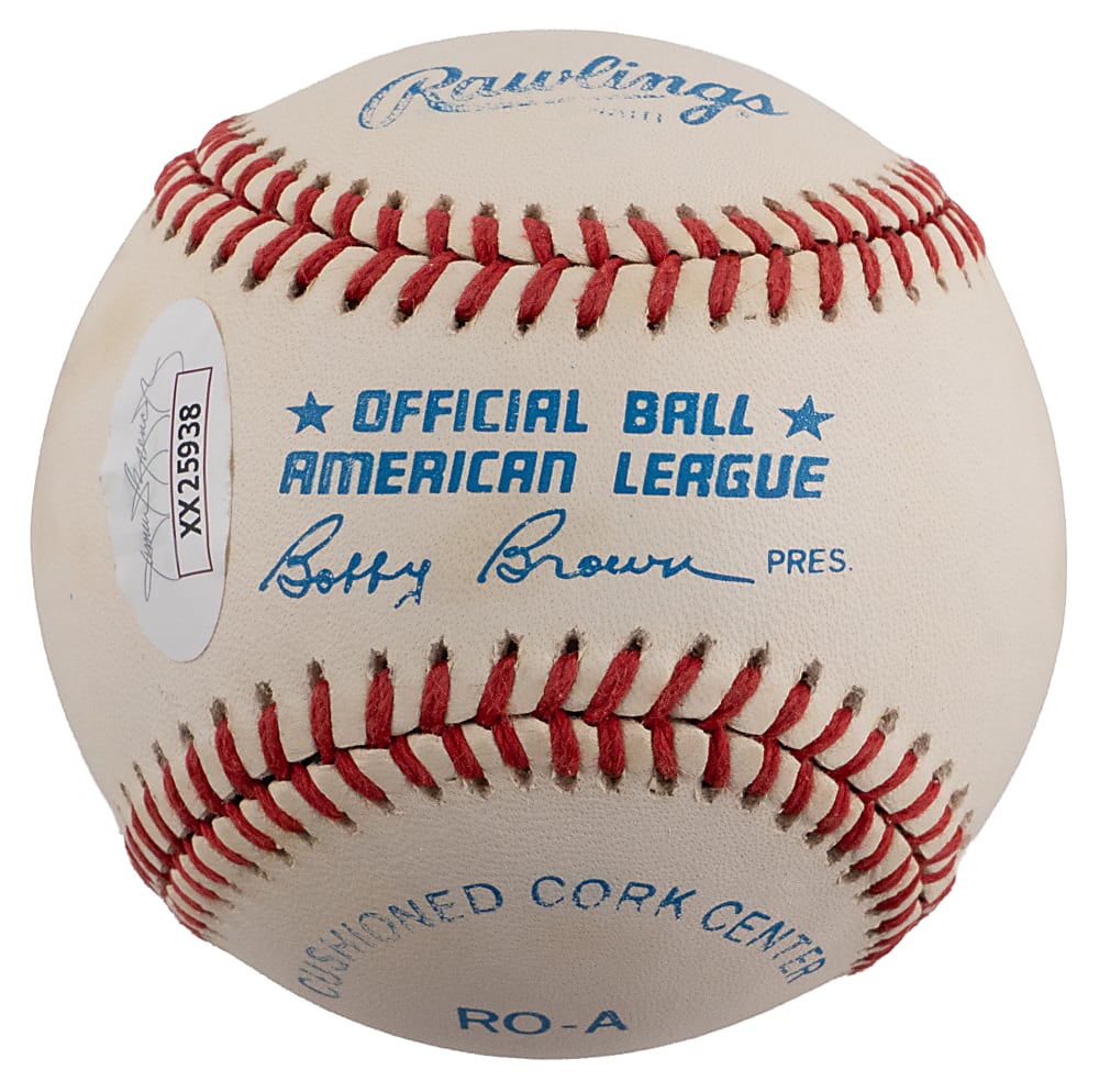 Ted Williams Single-Signed OAL/Brown Baseball with Full JSA LOA