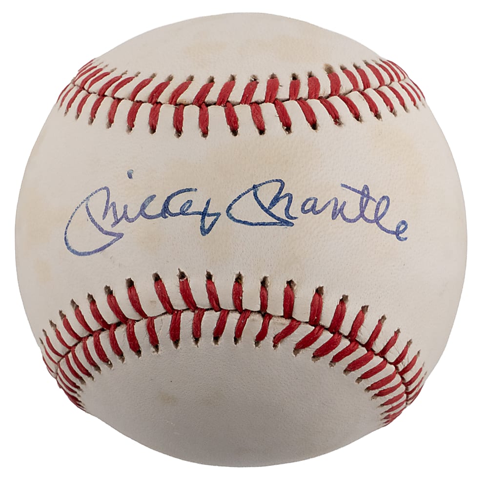 Mickey Mantle Single-Signed OAL/Brown Baseball - JSA LOA
