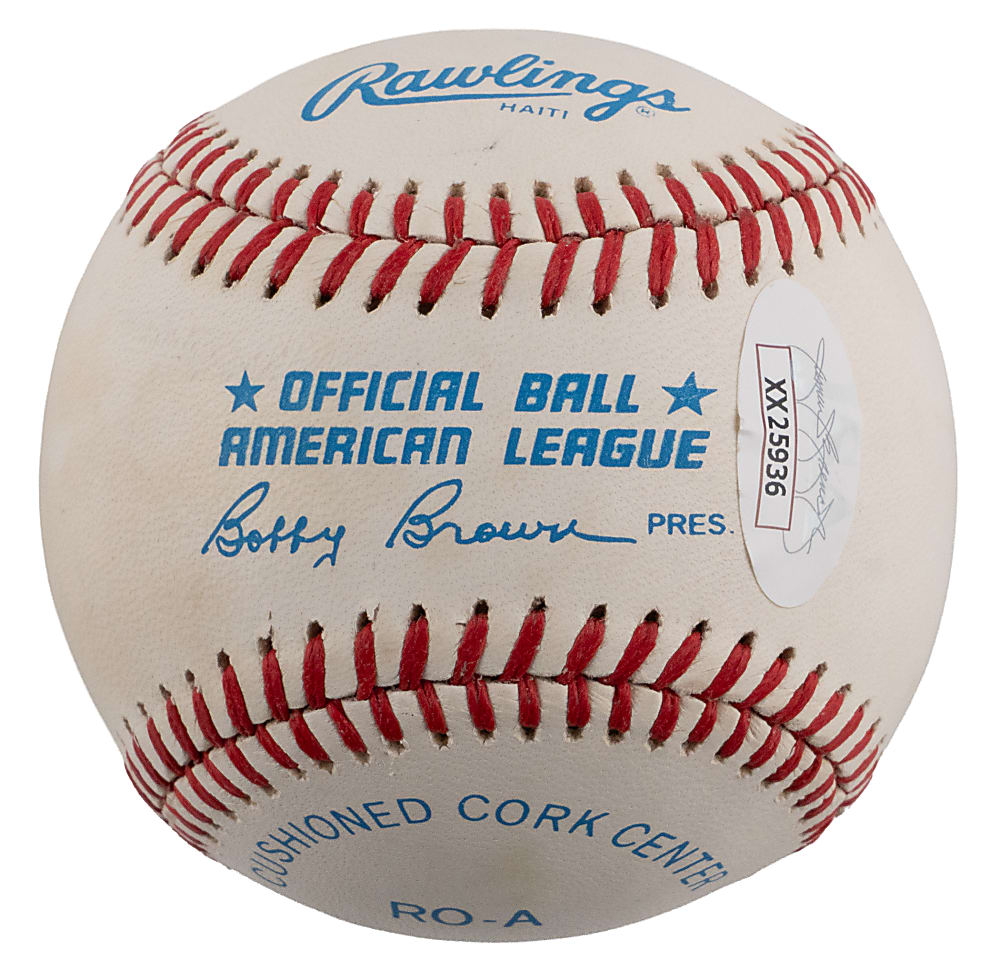 Mickey Mantle Single-Signed OAL/Brown Baseball - JSA LOA