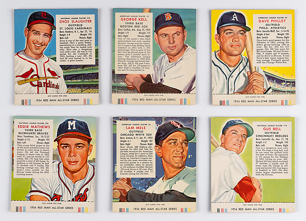 1954 Red Man Tobacco with Tabs Near Complete Master Set (52/54)