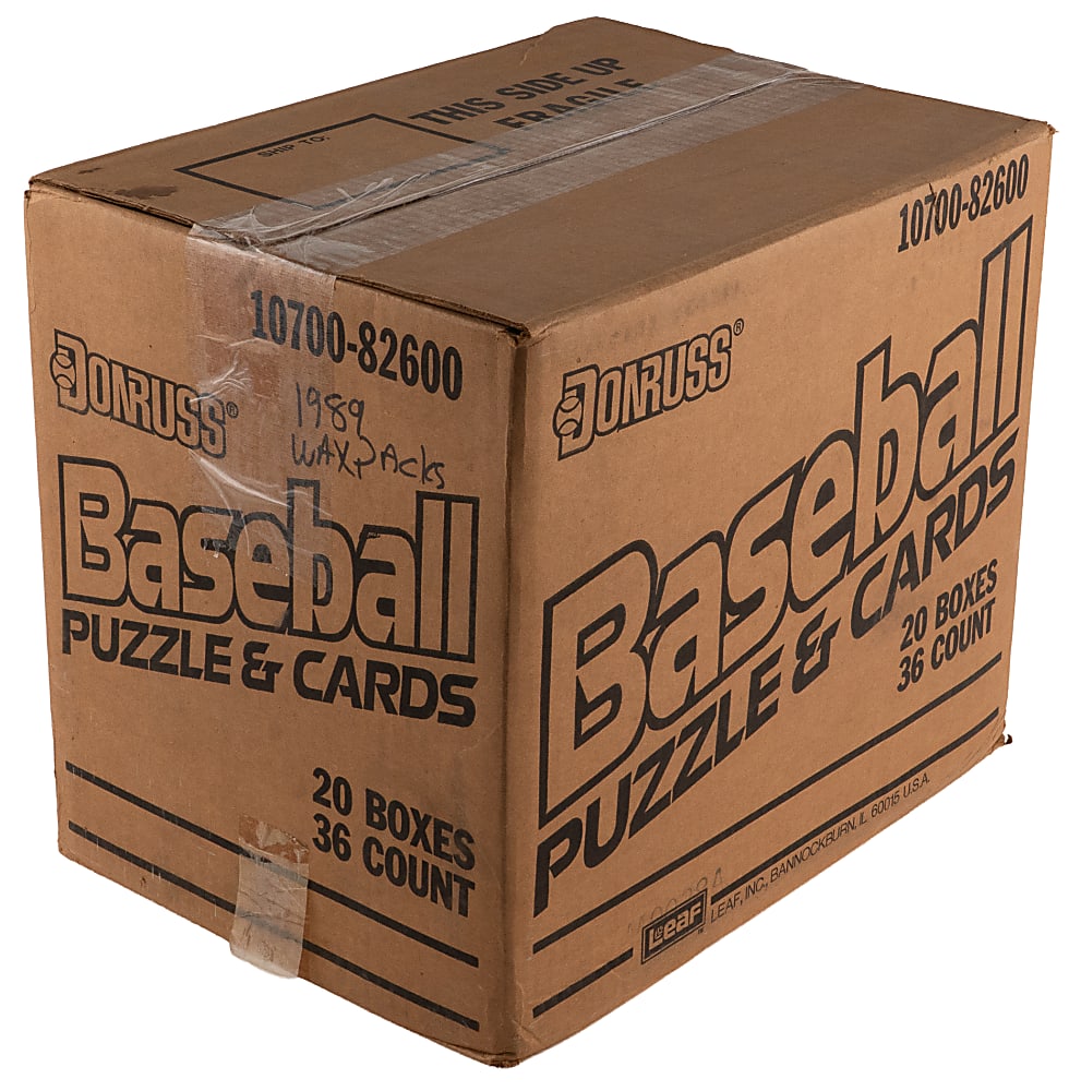 1989 Donruss Unopened Wax Case (20 Boxes/36 Packs Per Box)
