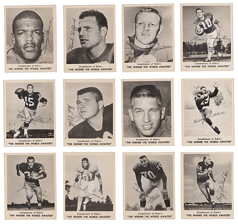 1963 Kahn's Wieners Football Near Complete Set (89/92) - Newly Discovered & Clean!