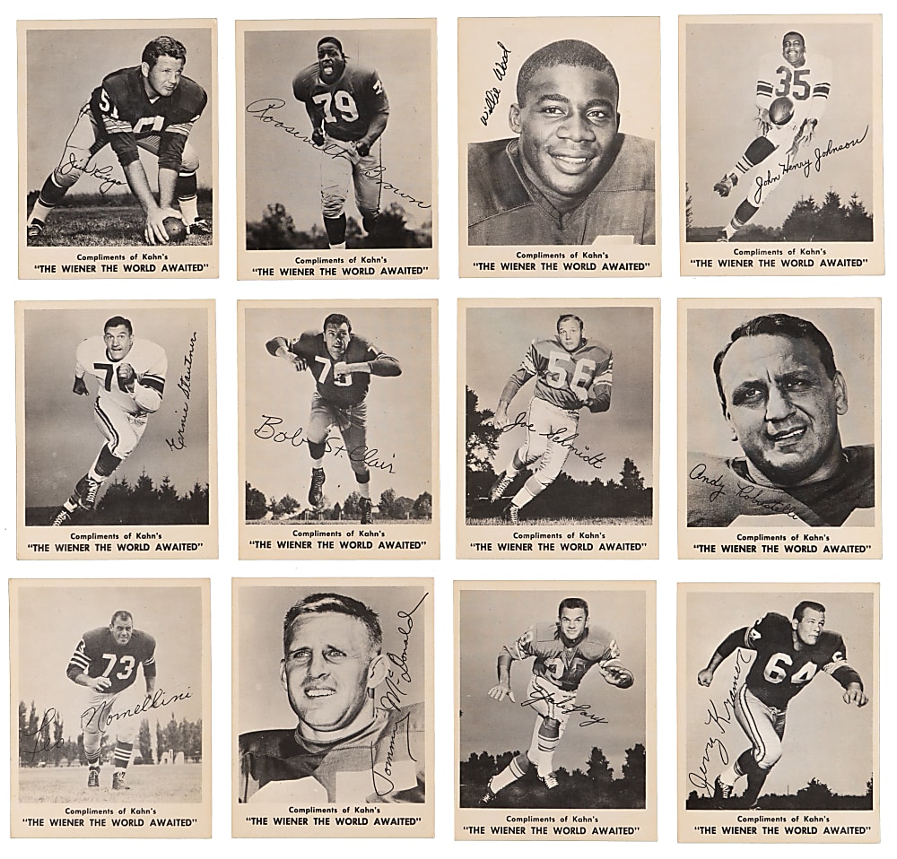 1963 Kahn's Wieners Football Near Complete Set (89/92) - Newly Discovered & Clean!