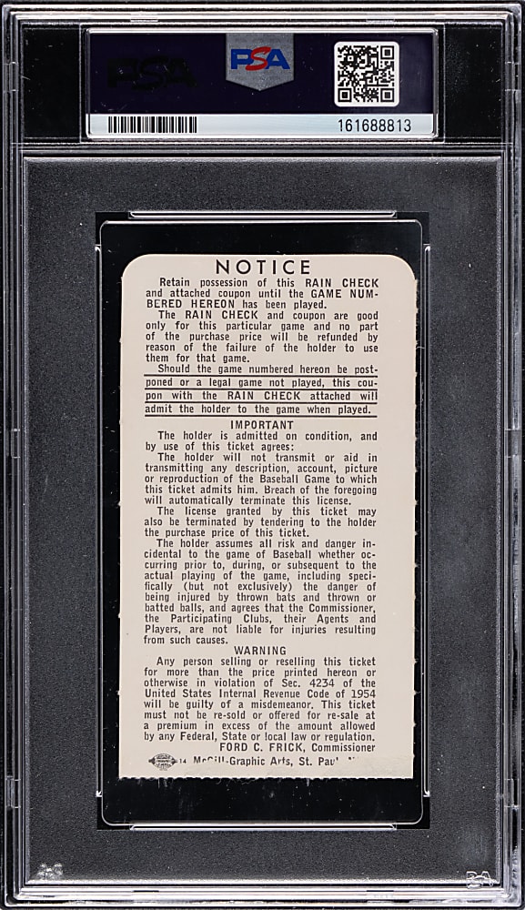 1965 World Series Game 7 Ticket Stub - Los Angeles Dodgers vs. Minnesota Twins - Sandy Koufax MVP - PSA VG-EX 4